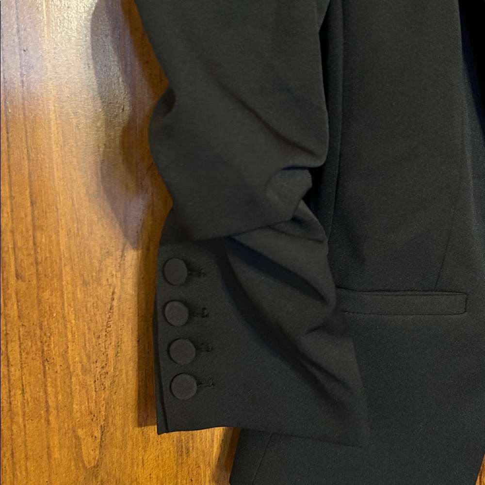 NWT BOSTON  PROPER  Black Jacket with Multicolor Beaded Collar SIZE 2   GORGEOUS - Picture 3 of 9